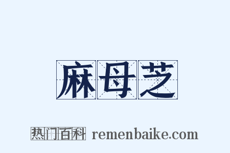 麻母芝是什么意思的图片